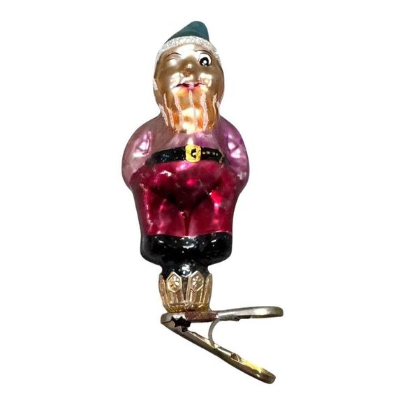 Vintage Christopher Radko Gnome Elf Pixie Clip On Christmas Tree Ornament READ - Picture 1 of 7